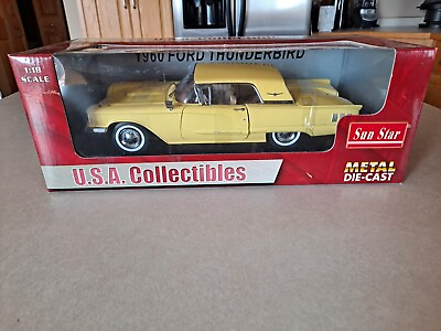 #ad Sun Star U.S.A Collectibles 1960 Ford Thunderbird Hard Top Moroccan Ivory In Box $99.95