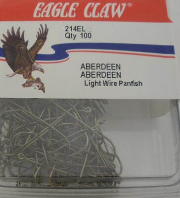 #ad #ad Eagle Claw 214EL 1 #8 100CT Bronze Wire Aberdeen Hooks $9.21