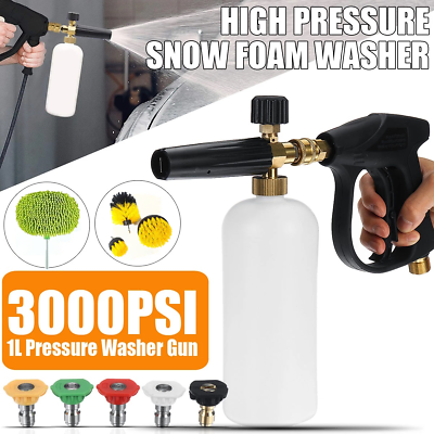 Snow Foam Cannon Washer Gun Car Wash Auto Detailing Car Wheel Cleaning Tool Set $29.95