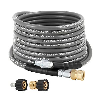 #ad YAMATIC Non Marking 1 4quot; 4200 PSI Pressure Washer Hose 25 FT for Hot Cold Wa... $59.99