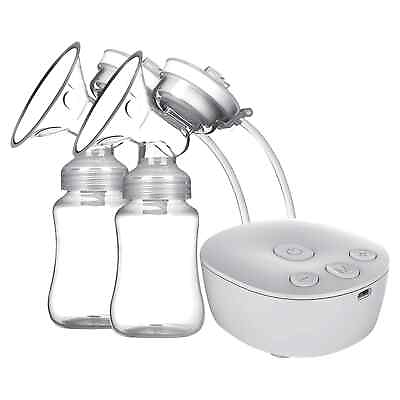 #ad Efficient Double Electric Breast Pump Hands Free Low Noise Anti Backflow BP $29.90