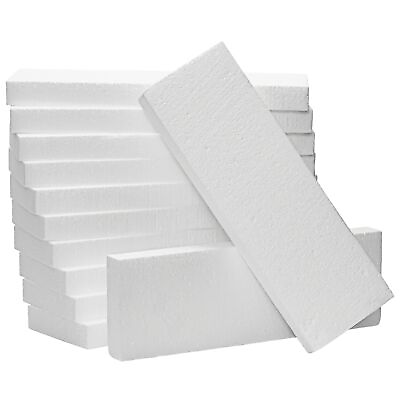 #ad 1 Inch Thick Foam Rectangle Blocks for DIY Crafts Polystyrene Boards12 Pack $19.99