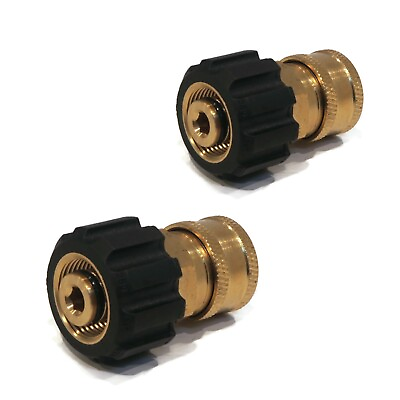 #ad 2 Pack M22 FPT X 3 8quot; Quick Connect Coupler Adaptor for Pressure Power Washers $21.99