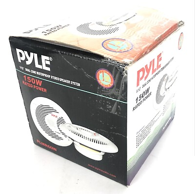 #ad Pyle PLMR60W 6.5quot; 300Watt Dual Cone Boat Marine Water Resistant Speakers $11.56