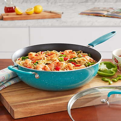 #ad NEWAluminum 12 Inch Everyday Pan Teal $34.88