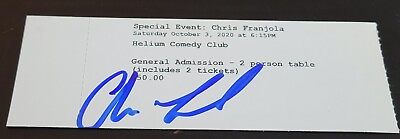 #ad Chris Franjola Signed Show Ticket October 3 2020 Portland Oregon Helium Club $13.99
