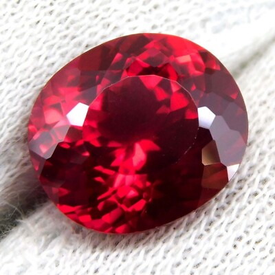 #ad Flawless 25 CT Natural Oval Cut Red Burma Ruby Loose Certified Gemstone $28.49