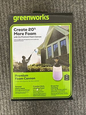 #ad Greenworks Pressure Washer Foam Cannon Attachment Grey $30.00