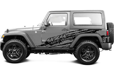 #ad Graphics Mud Splash Car Sticker For Jeep Wrangler 2 Door 4X4 Off Road Side Decal $69.99