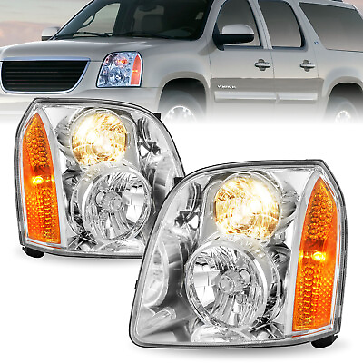 #ad For 2007 2014 GMC Yukon XL 1500 2500 Denali Headlights Headlamps Assembly LHRH $85.99