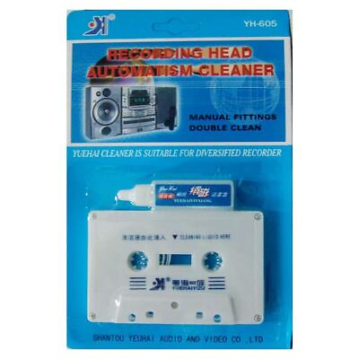 #ad Audio Tape Cassette Head Cleaner Demagnetizer with 1 Cleaning Fluids Cas $2.58
