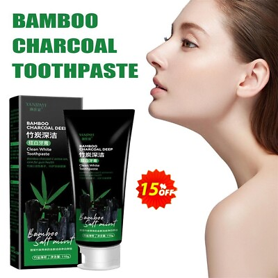 #ad #ad Bamboo Charcoal Deep Toothpaste 100g Clean White Toothps Fast Sell $4.36