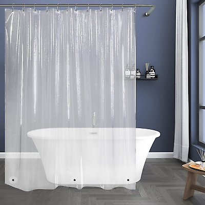 White Shower Curtain Liner 72 X 78 Long Plastic Liner PEVA Bathroom Waterproof #ad $10.98