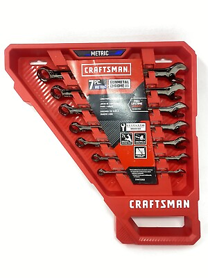 #ad Craftsman Gun Metal 7pc Metric Combination Wrench Set 12pt 8mm 17mm Unused $32.50