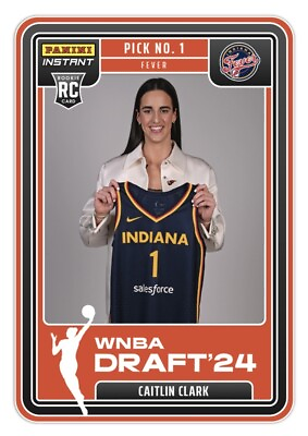 #ad 2024 Panini Instant WNBA Draft Night #1 Caitlin Clark RC ROOKIE FEVER PRESALE $6.54