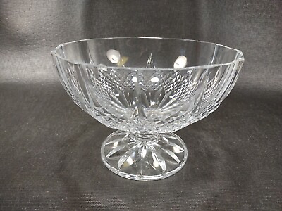 #ad Vintage EAPG Clear Diamond Pattern Glass Fruit Desert Bowl Heavy 6quot; $25.00