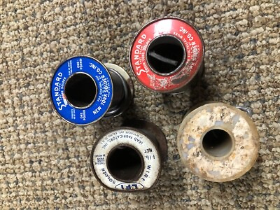 #ad Lot Of 4 Solder Spools Vintage STANDARD AND OTHERS TAKE A LOOK WOW $29.95