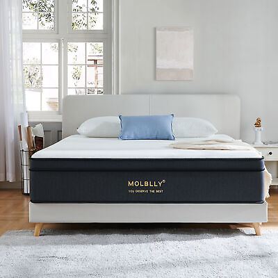 #ad 12quot; Full Queen King Pressure Relieving Supportive Hybrid Memory Foam Mattress $277.90