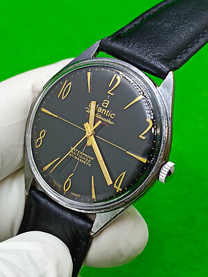 #ad Atlantic Worldmaster Original watch 21 Jewels Mechanical Manual $155.00