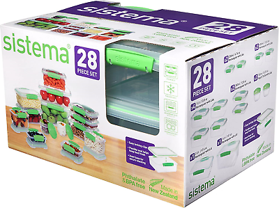 Sistema KLIP IT Accents Collection Food Storage Containers Clear Green Set $40.73