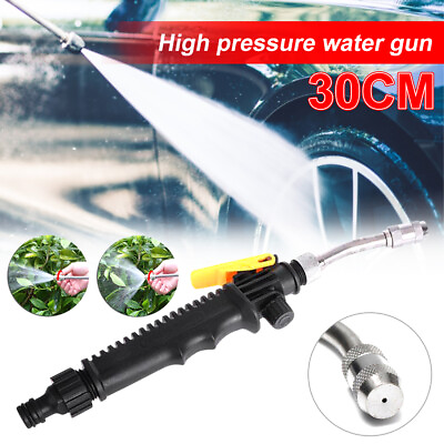 #ad 30cm High Pressure Wash Water Gun Adjustable Fog Flowers Vegetables Spray Gun $8.32