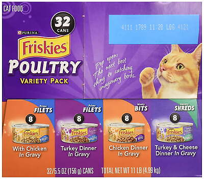 #ad Poultry Gravy Wet Cat Food Variety Pack 5.5 oz Cans 32 Pack $22.12