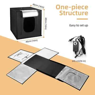#ad Photo Studio Portable Light Box 16 X 16 Inch Box Cube Adjustable Light Tent $34.99