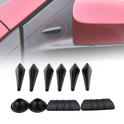 #ad Car Accessories Spoiler Sticker Strip Anti collision Protector Strip Black Parts $7.73