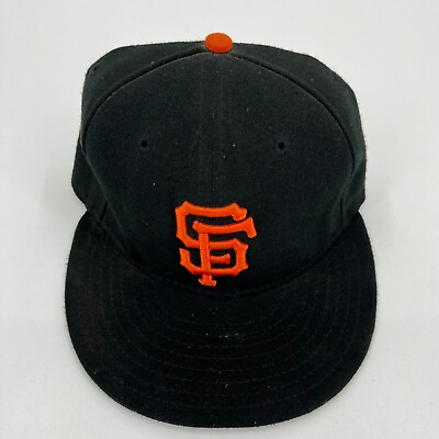 #ad New Era Fitted Hat Men#x27;s 6 7 8 Black San Francisco Giants Baseball MLB Logo $11.96