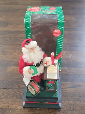 #ad #ad Holiday Creations Santa quot;Checking a Listquot; Musical Holiday Scene 1993 ☆ Tested ☆ $42.98