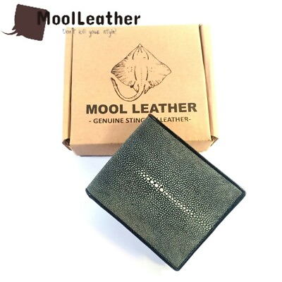 #ad Men Wallet Stingray Leather genuine stingray skin Gray Color FREE SHIPPING $35.00