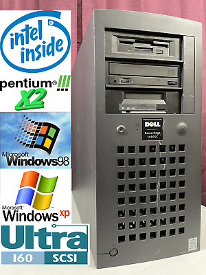 #ad *RESTORED* DUAL BOOT Windows 98 XP Dell Power Edge Industrial PC Dual PIII $399.95