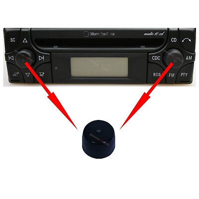 #ad for Mercedes Audio 10 BE3100 BE3200 Becker Cassette Radio CC Tape Knob Button $9.89