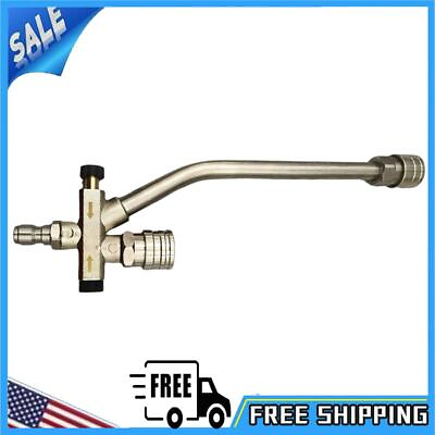 #ad Dual Valve Pressure Washer Attachment Stainless Steel Foam Lance Nozzle 3000PSI $26.89