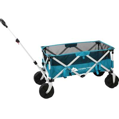 Ozark Trail Folding Beach Outdoor Wagon Cart Camping Garden Shopping Cart $68.99