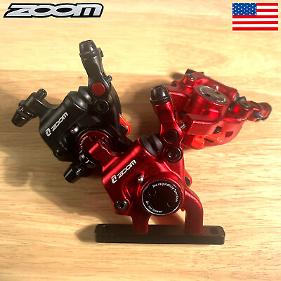 #ad ZOOM Road Bicycle Oil Pressure Disc Brake Calipers Linear Pull 160mm Flat Mount $27.55