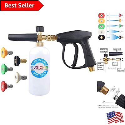 #ad Foam Cannon Pressure Washer Nozzle Spray Gun Adjustable 5 Nozzle Tips Kit $47.99