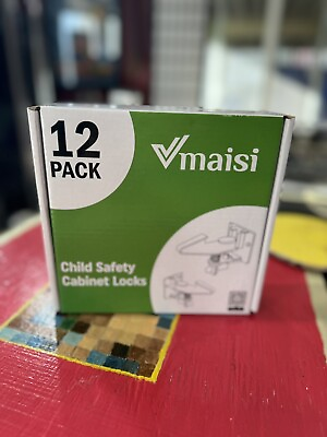 #ad Vmaisi Child Safety Cabinet Locks 12 PACK New $14.99