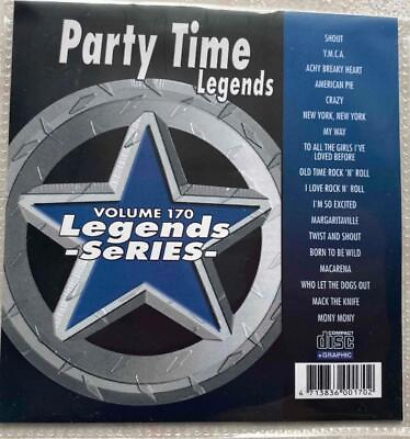 #ad LEGENDS KARAOKE CDG DISCS PARTY TIME VOL 1 #170 OLDIES ROCK COUNTRY POP . $11.91