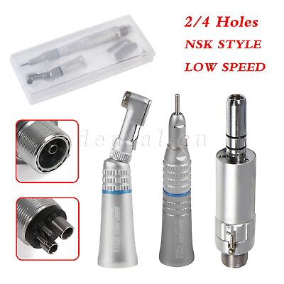 #ad NSK Style Dental Slow Low Speed Handpiece Straight Contra Angle Air Motor 2 4H Y $79.98
