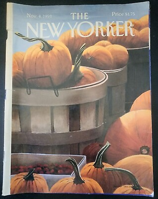 #ad The New Yorker Nov 4 1991 Full Magazine Gretchen Dow Simpson Cover B44:1646 $7.16