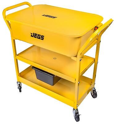 JEGS 81603 Portable Parts Washer Cart 20 Gallon Tank Solvent Capacity: 12 Gallon $314.98