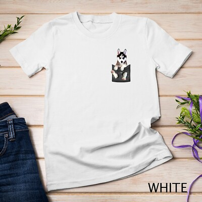 #ad Siberian Husky In Pocket Puppy T Shirt Unisex T shirt $16.99