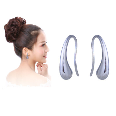 #ad #ad 1 A Pair Silver Hook Water Drop Earrings Jewelry Thread Fashion Earrings Women $8.19