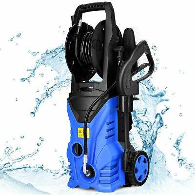 #ad Costway 2030PSI Electric Pressure Washer Cleaner 1.7 GPM 1800W W Hose Reel Blue $118.32
