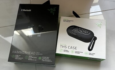 #ad Razer Hammerhead True Wireless Gaming Earbuds Black THS CASE bundle $33.00