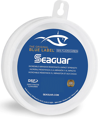 #ad Seaguar Blue Label 100% Fluorocarbon Leader Line 25 50 100yd Select Lb. Test $119.99