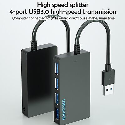 New 4 Ports Hub USB 3.0 High Speed Adapter Desktop Laptop Splitter PC Multi HOT $3.19