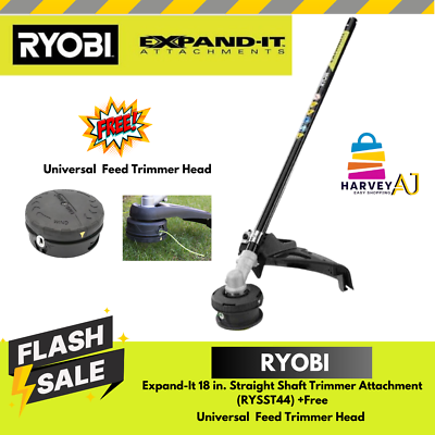 #ad RYOBI Expand It 18 in. Straight Shaft Trimmer Attachment RYSST44 Free Trimmer $67.97
