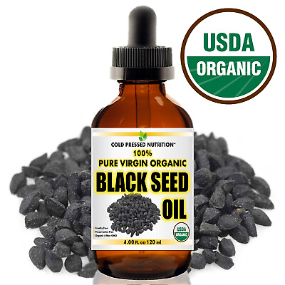 #ad #ad 100% Pure Virgin CERTIFIED Organic Black Seed Oil Edible Cold Pressed Cumin 4oz $13.99